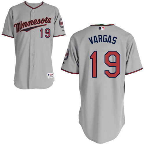 Kennys Vargas #19 Youth Baseball Jersey-Minnesota Twins Authentic 2014 ALL Star Road Gray Cool Base MLB Jersey